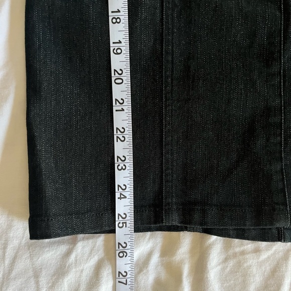 VTG Nanette Lepore Black Denim Classic Pencil Skirt Made in the USA Size 8 - Picture 8 of 13